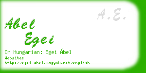 abel egei business card