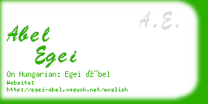 abel egei business card